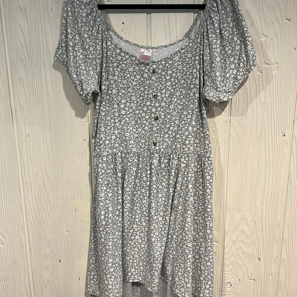 No Boundaries Puff Sleeve High Low Dress XXXL